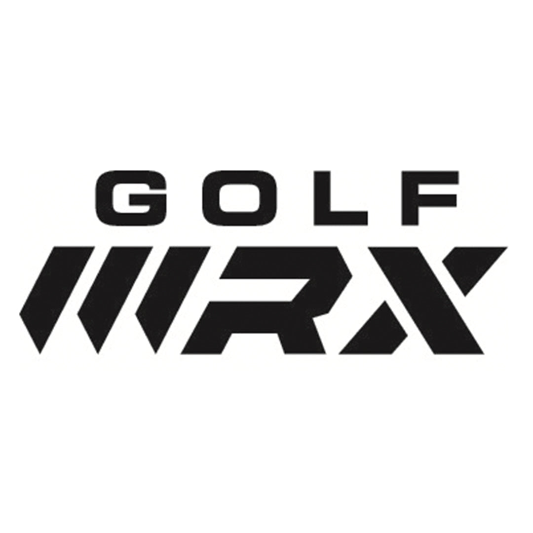 GolfWRX logo, "GOLF" above bold stylized "WRX" letters in black on white.