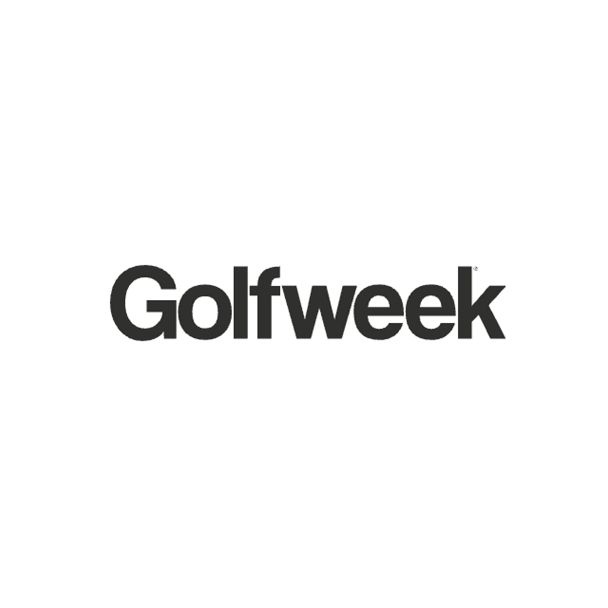 Golfweek logo in dark gray lettering on white.