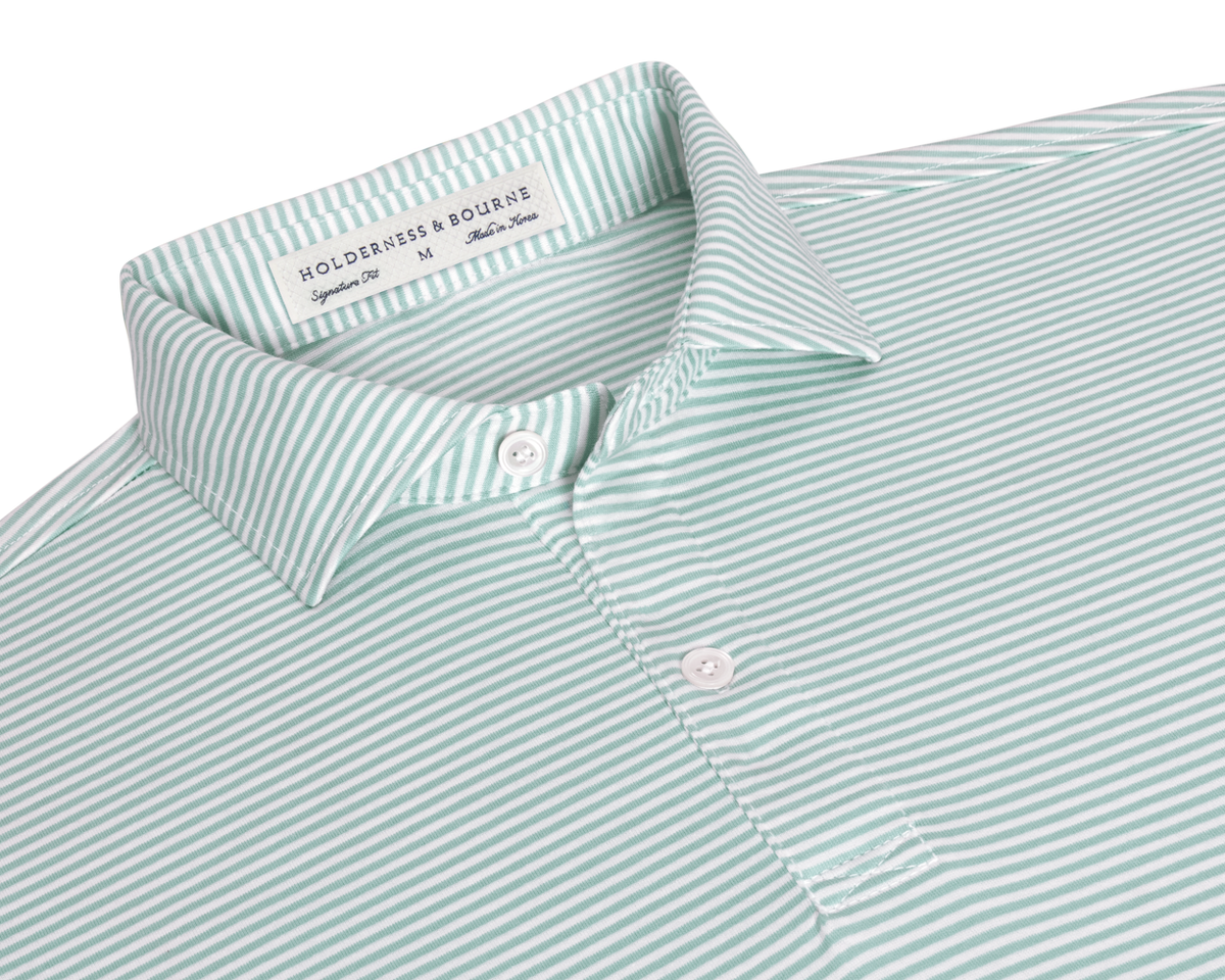 The Herron Shirt: Cascade Green & White