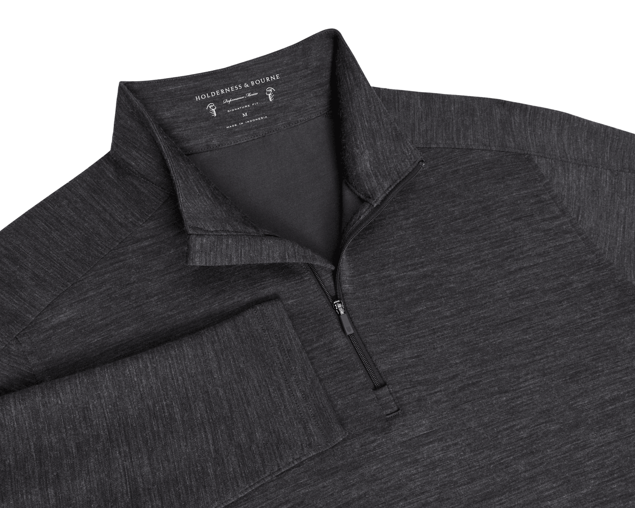 【ONC MERINO】チャコールグレー 2 Men's Gray Merino Wool Quarter-Zip | Holderness & Bourne