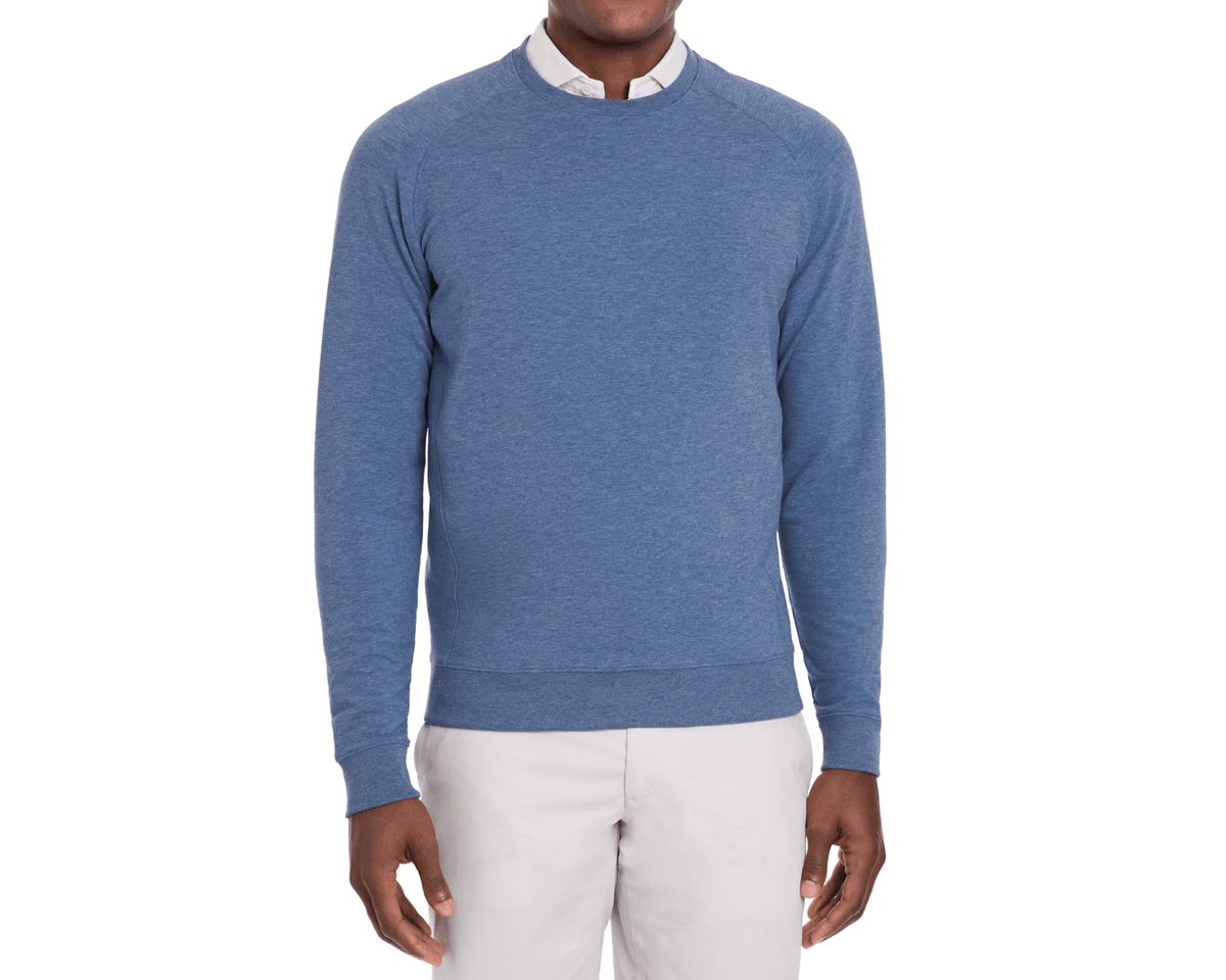 The Kennedy Crewneck: Heathered Bedford