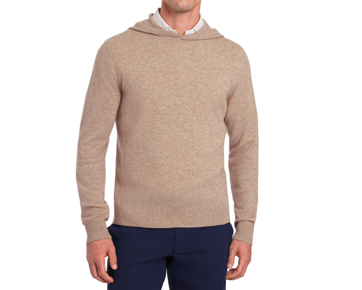 The Logan Hoodie Sweater: Heathered Dune
