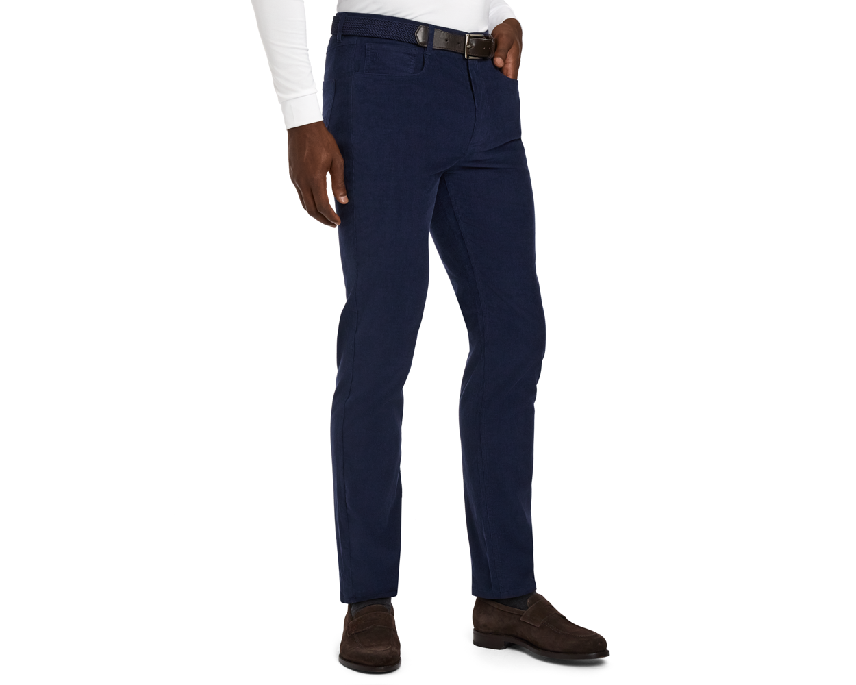 Men's Navy Blue Corduroy Pants - 30