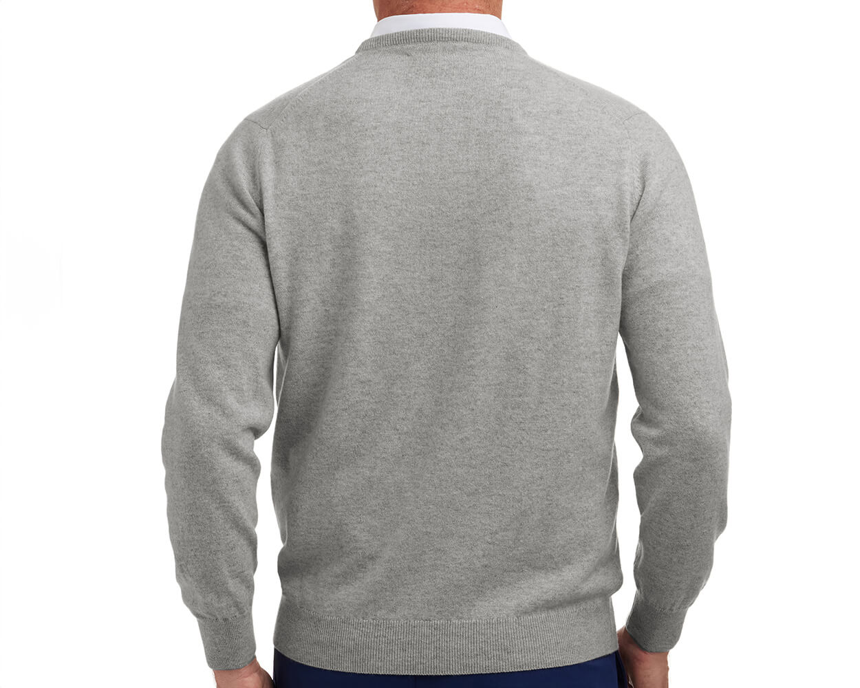 Holderness & Bourne The Buckley Men's Light Gray Cashmere Sweater