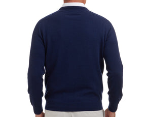 Holderness & Bourne The Buckley Men's Navy Blue Cashmere Sweater