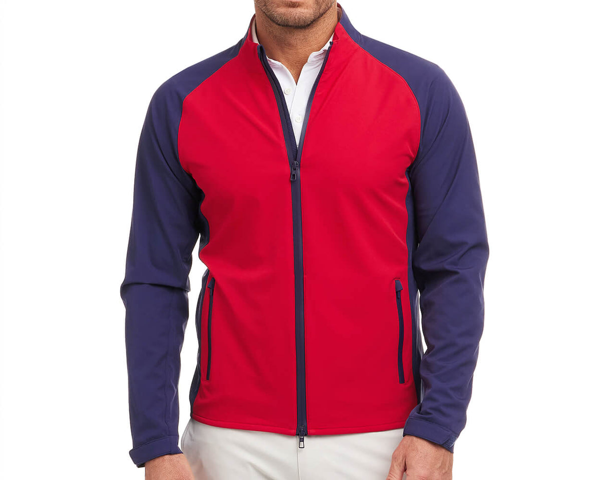 Holderness & Bourne They Hyde Men's Navy and Red Jacket