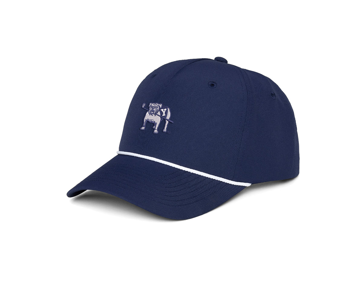 Side view of Holderness & Bourne Yale Golf Course Navy Golf Hat
