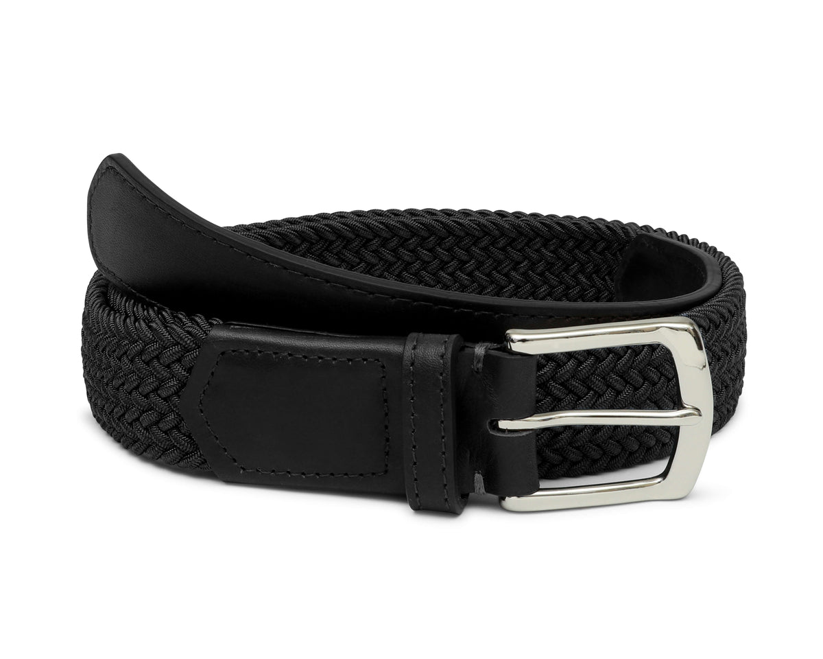 Holderness & Bourne The Fischer Men's Black Braided Belt
