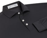 Holderness & Bourne The Farrell Black Long Sleeve Polo Shirt