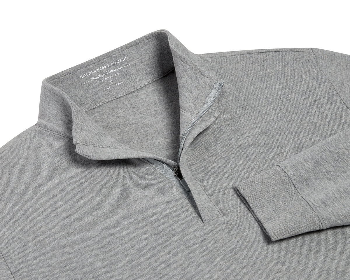 The Harper Quarter-Zip: Heathered Gray