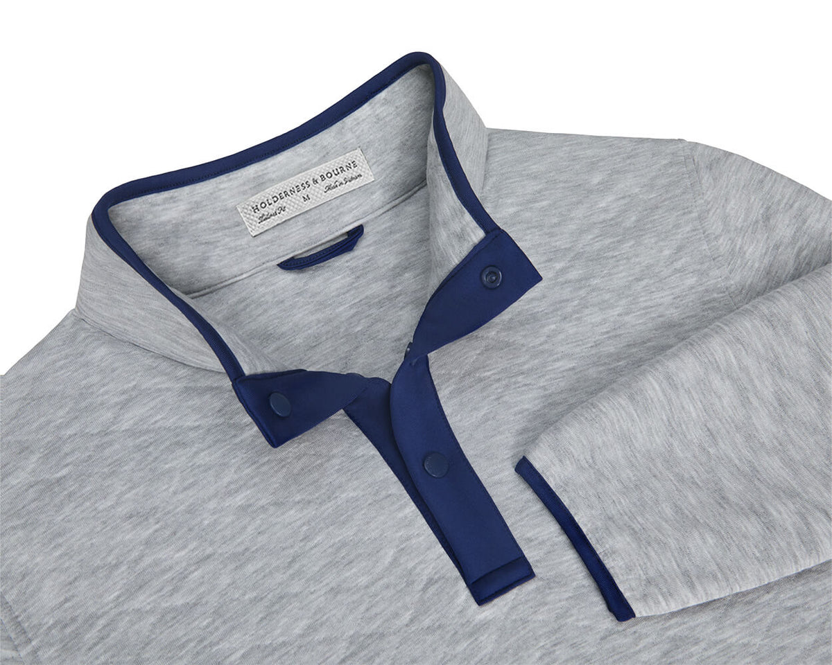 The Sullivan Quarter-Snap: Heathered Gray & Navy