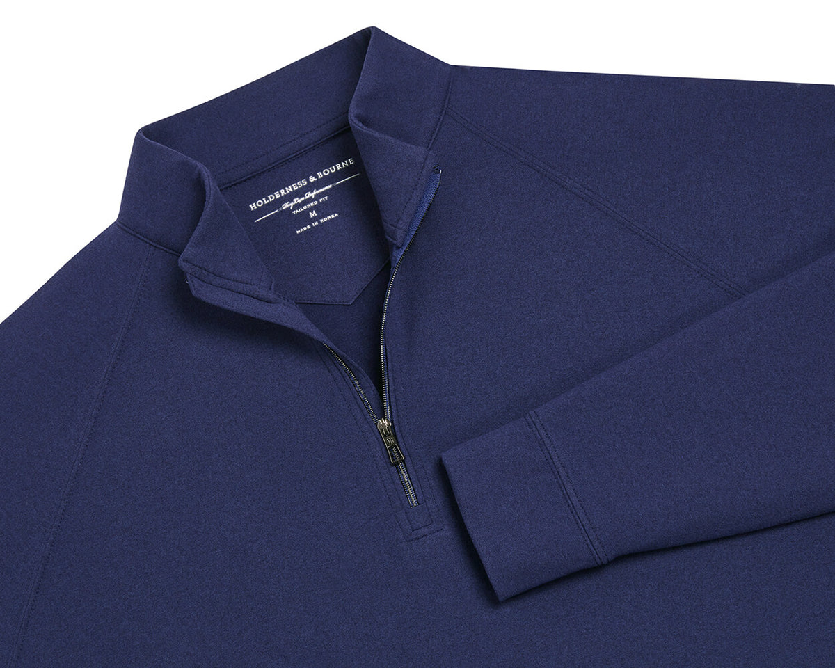 Holderness & Bourne Yale Navy Blue Quarter Zip