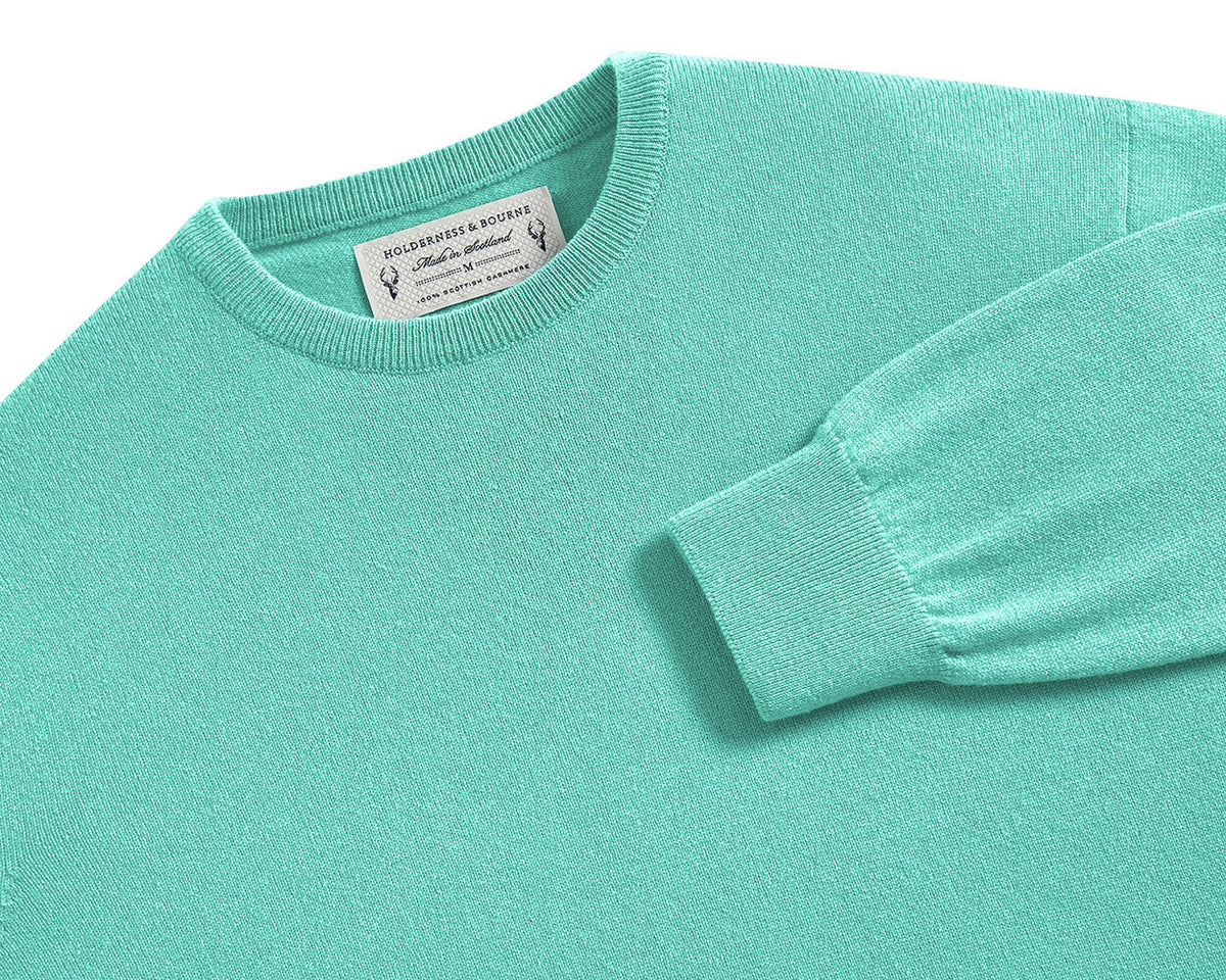 Holderness & Bourne Light Green Crewneck Sweatshirt