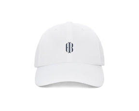 The Lightweight Performance Hat: White with Navy HB Icon