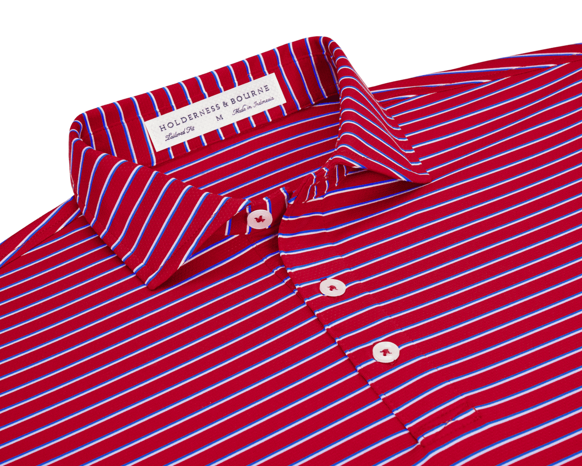 The Springer Shirt: Liberty Red/White/Marlin Blue