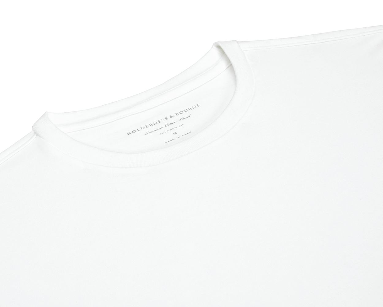 Men's Pima Cotton White T-Shirt | Holderness & Bourne