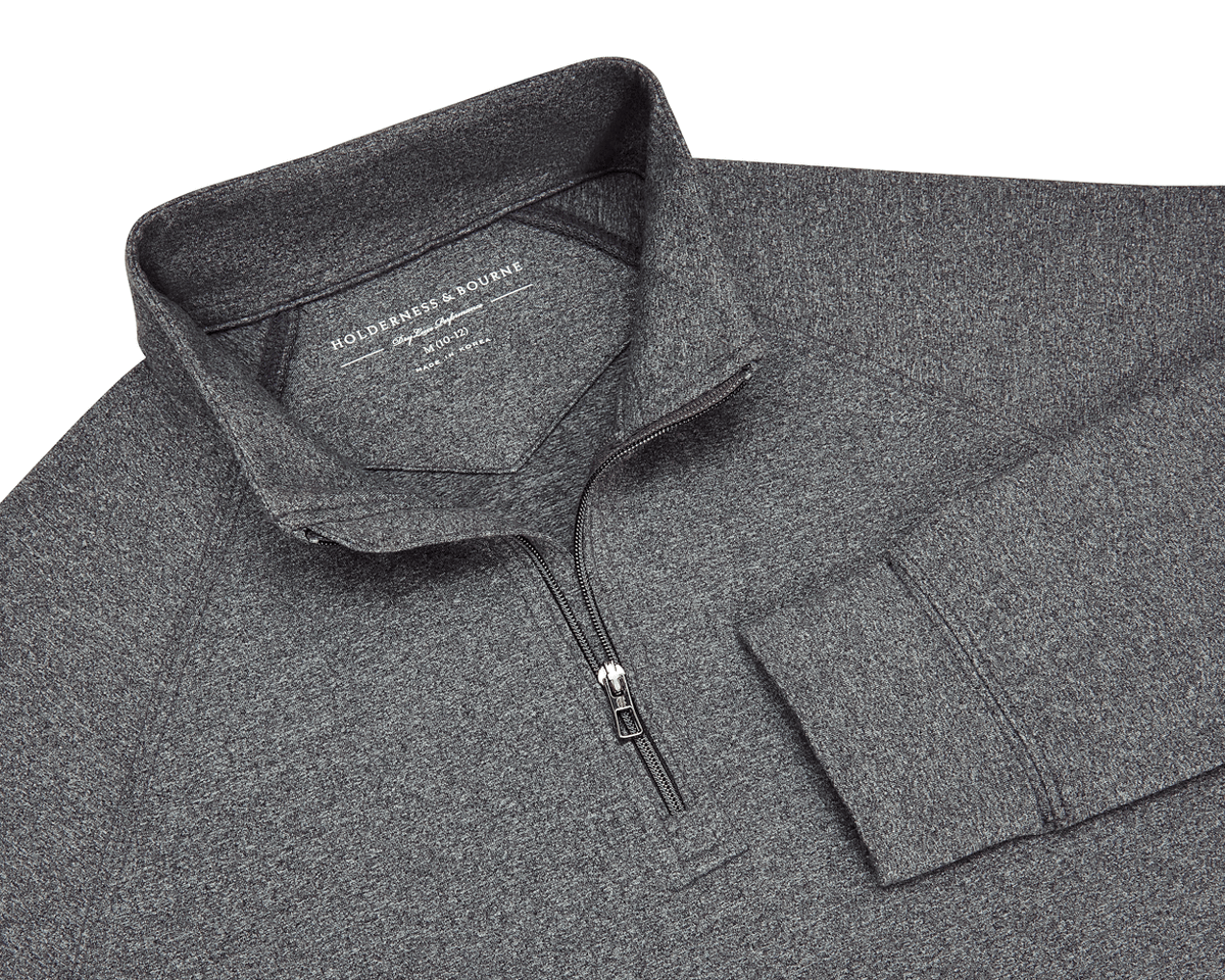 The Westland Boys Quarter-Zip: Charcoal