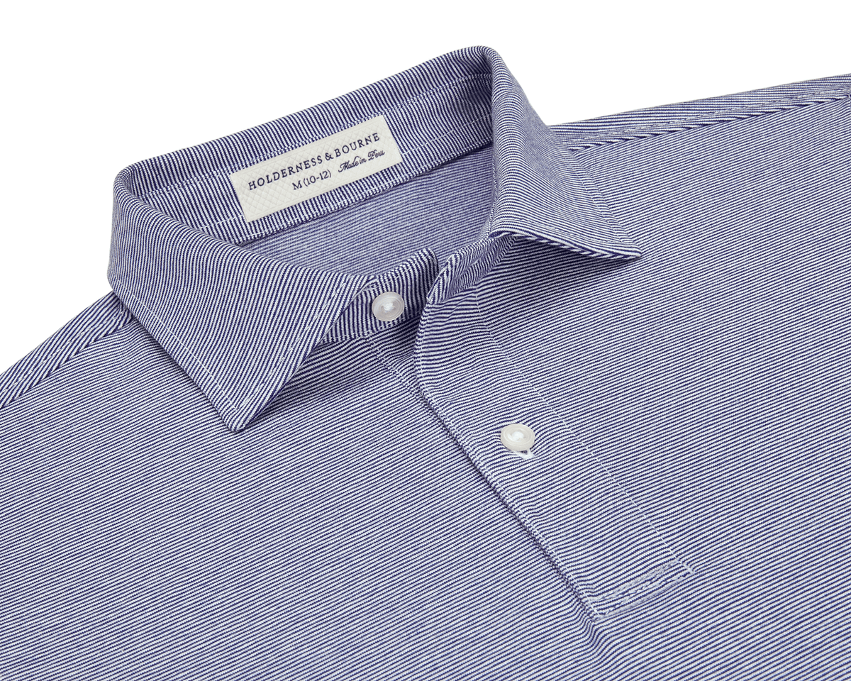 The Hunter Boys Shirt: Navy & White