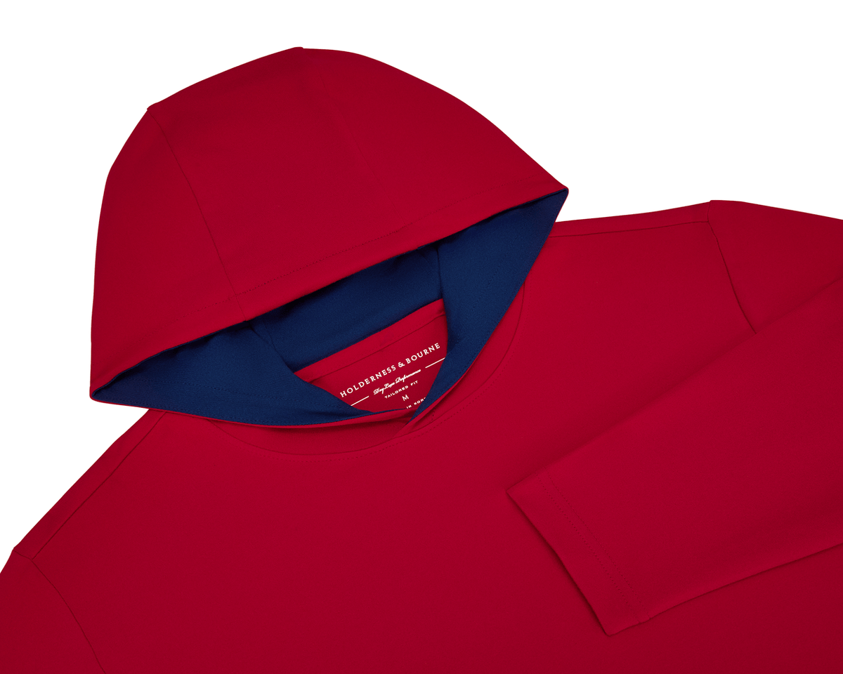 Holderness & Bourne Boy's Red Golf Hoodie