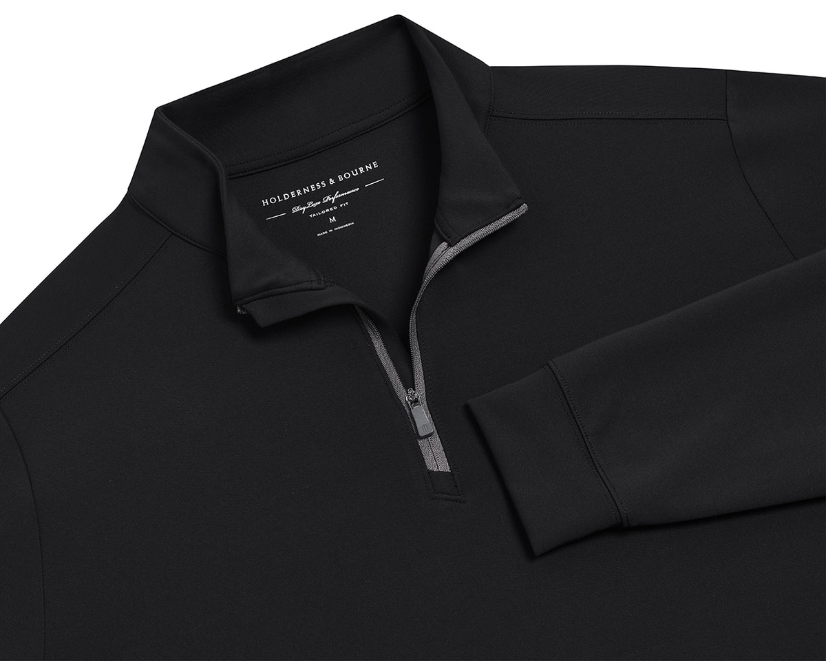 The Dawson Quarter-Zip: Black