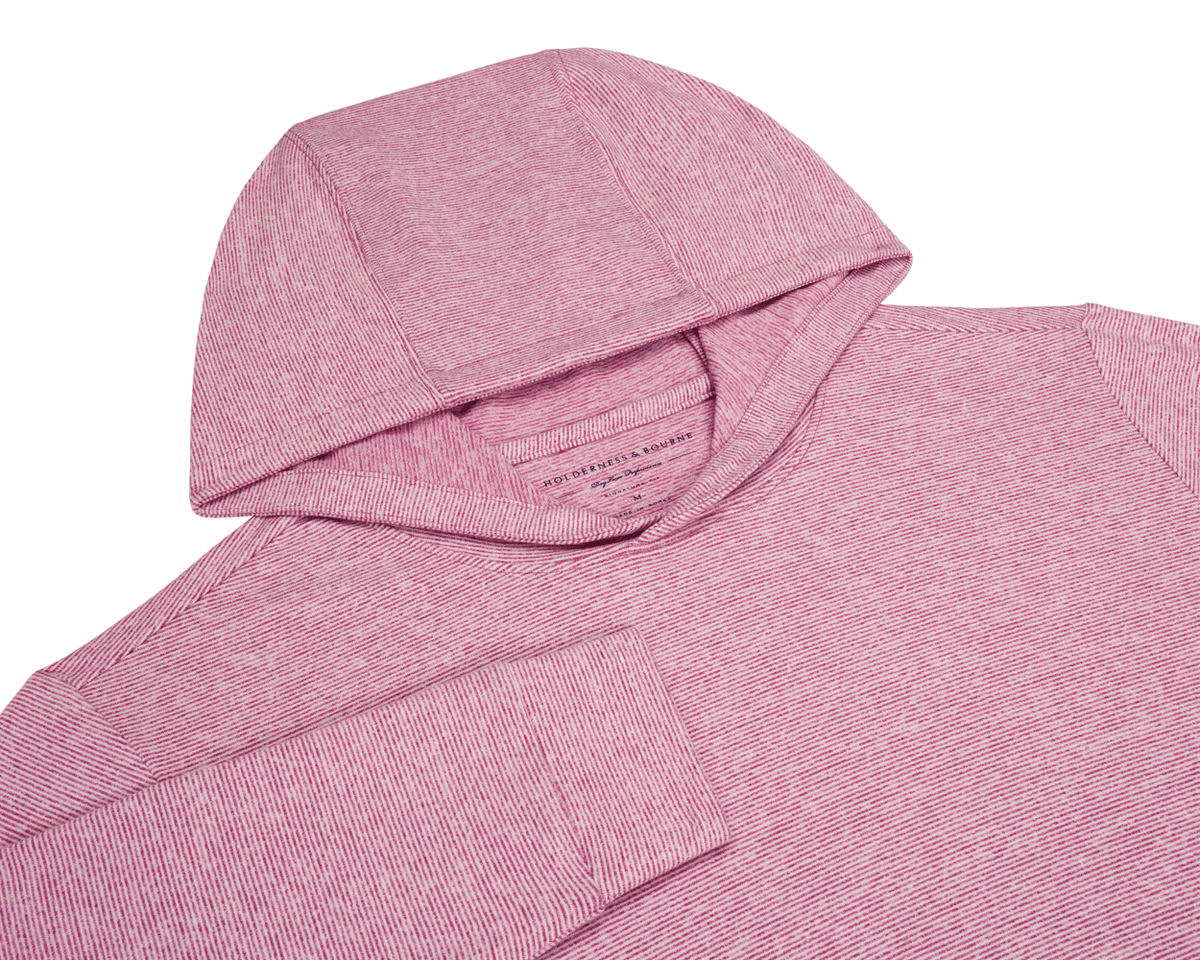 The Hamilton Hoodie: Heathered Cabernet & White
