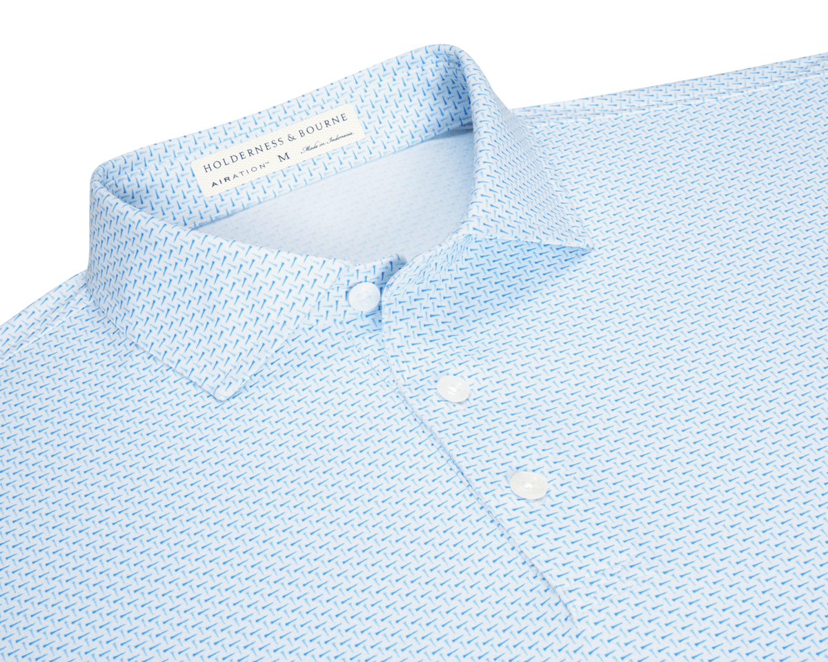 The Cromwell Shirt: Vista Blue & Horizon Blue