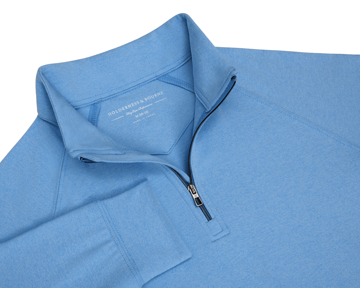 BLUE BLUE ブルーブルー 23AW ナイロン ジップ ベスト The Westland Boys Quarter-Zip: Heathered Vista Blue