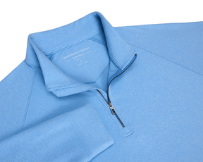 The Westland Quarter-Zip: Heathered Vista Blue