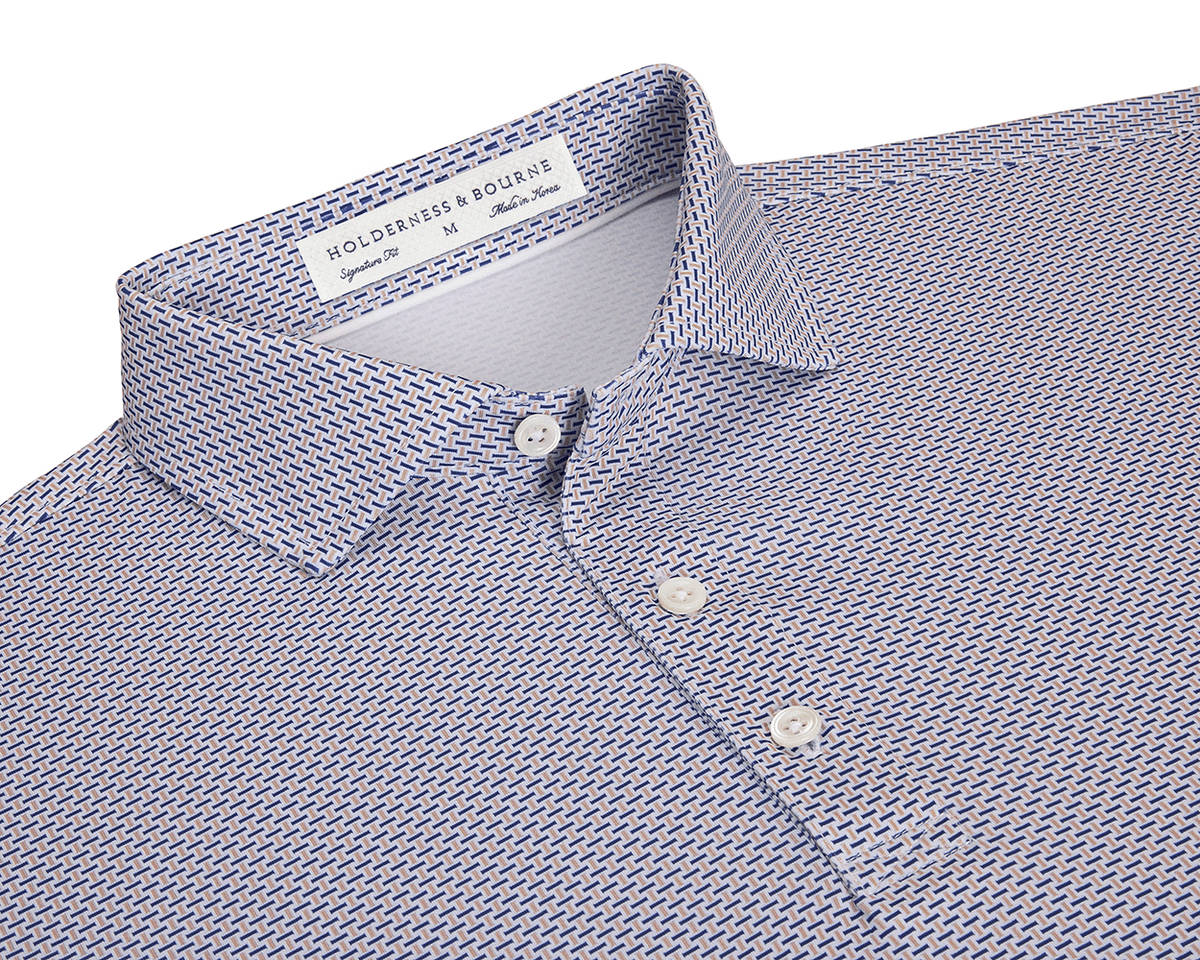 The Davis Shirt: Dune & Navy