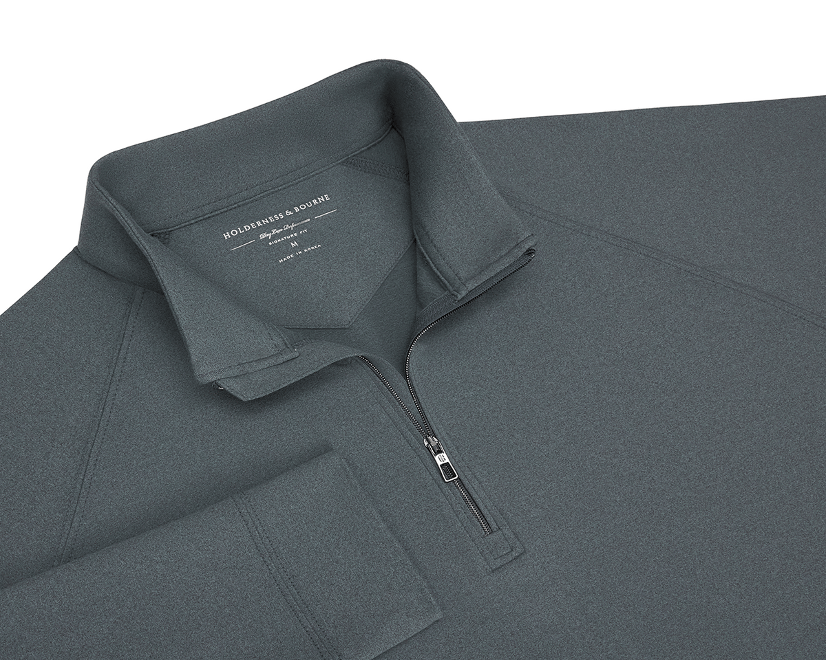 The Westland Quarter-Zip: Heathered Ivy
