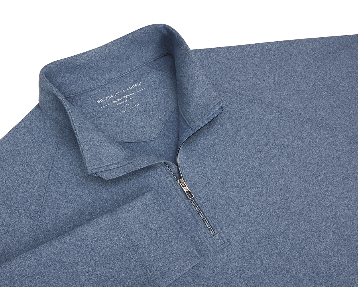 Men's Light Blue Quarter-Zip | Holderness & Bourne