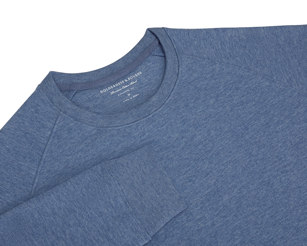 Men's Blue Crewneck Golf Sweater | Holderness & Bourne