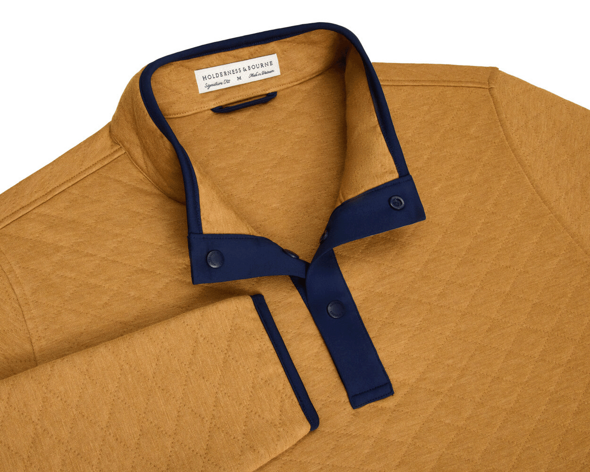 The Sullivan Quarter-Snap: Heathered Saffron