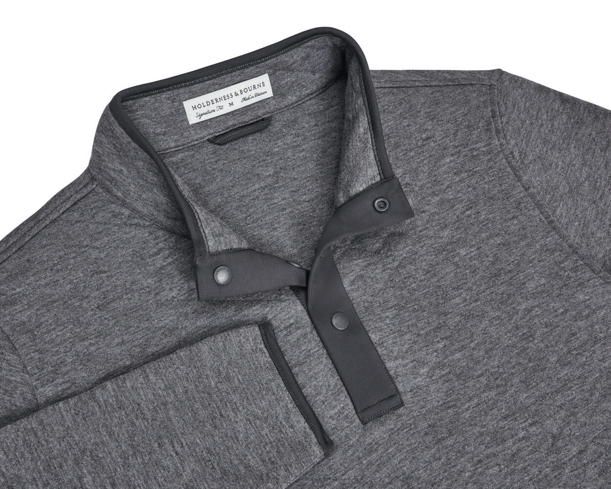 The Sullivan Quarter-Snap: Heathered Charcoal