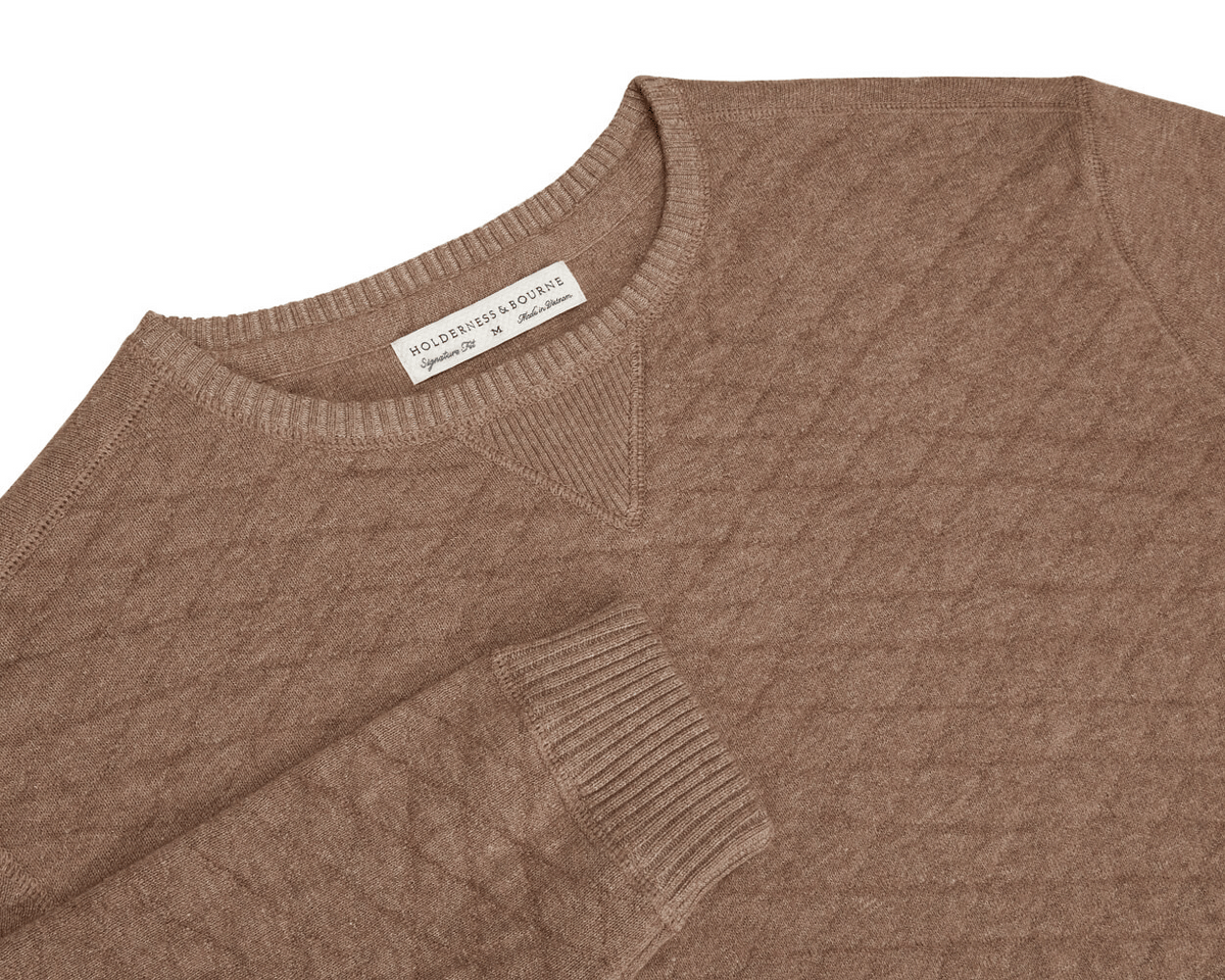 Holderness & Bourne Men’s Brown Crewneck Sweater