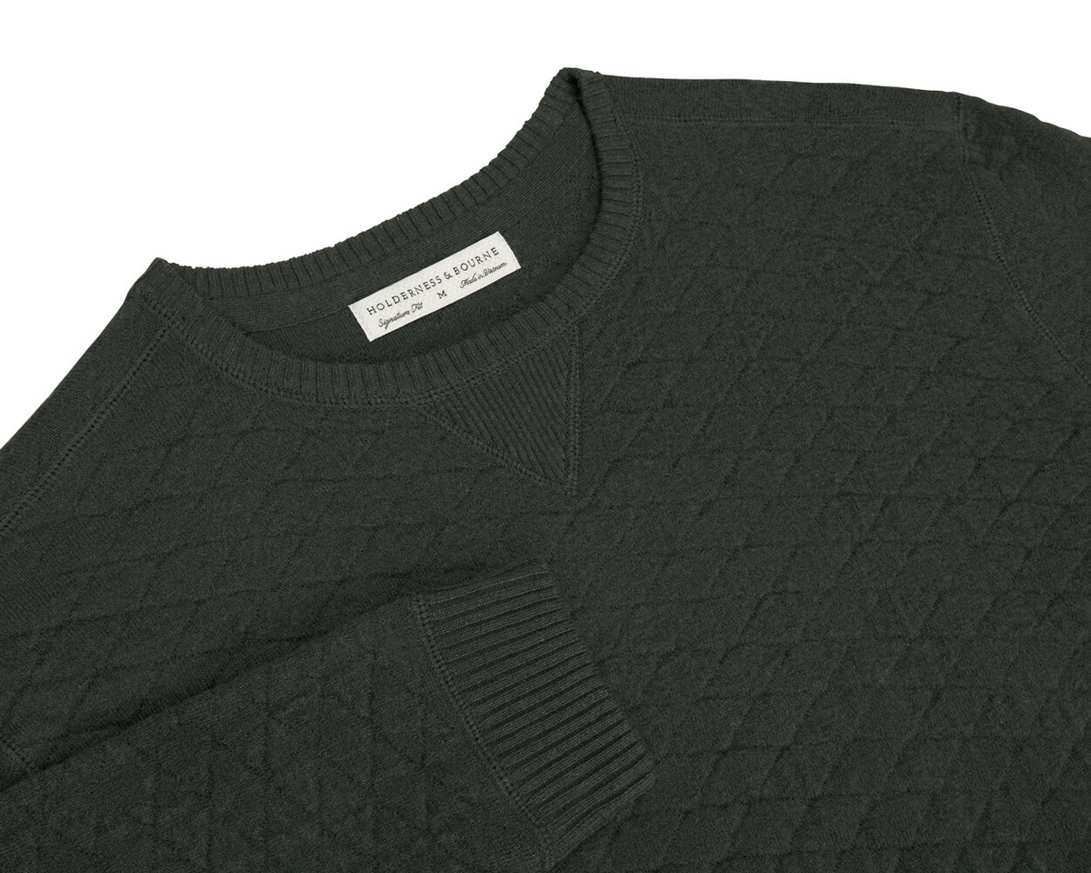 Holderness & Bourne Men’s Green Crewneck Sweater