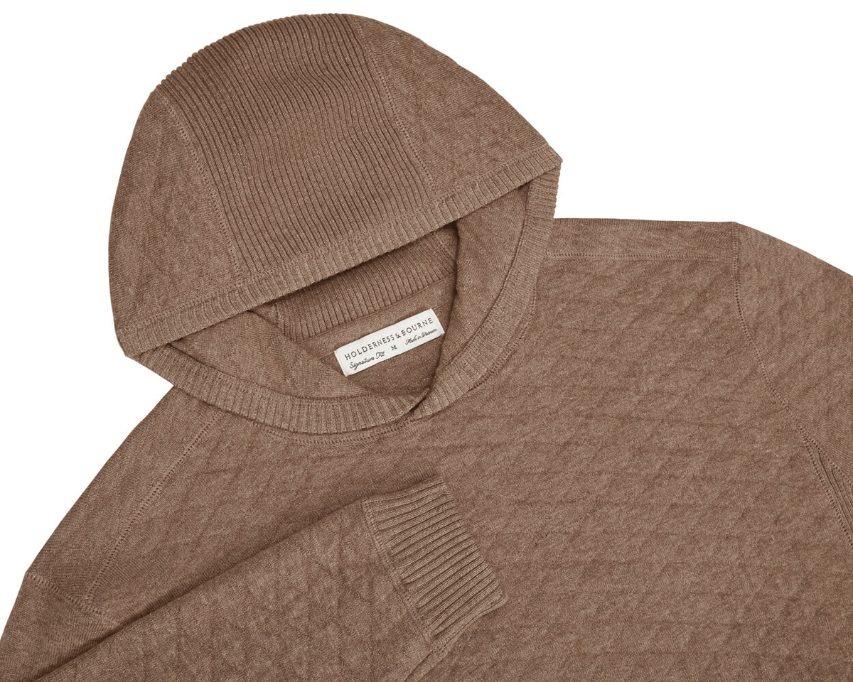 Holderness & Bourne Brown Cotton Hoodie