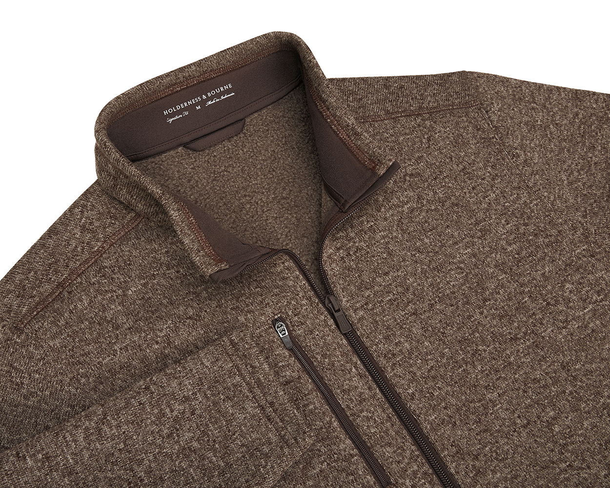 Men's Brown Fleece Jacket | Holderness & Bourne