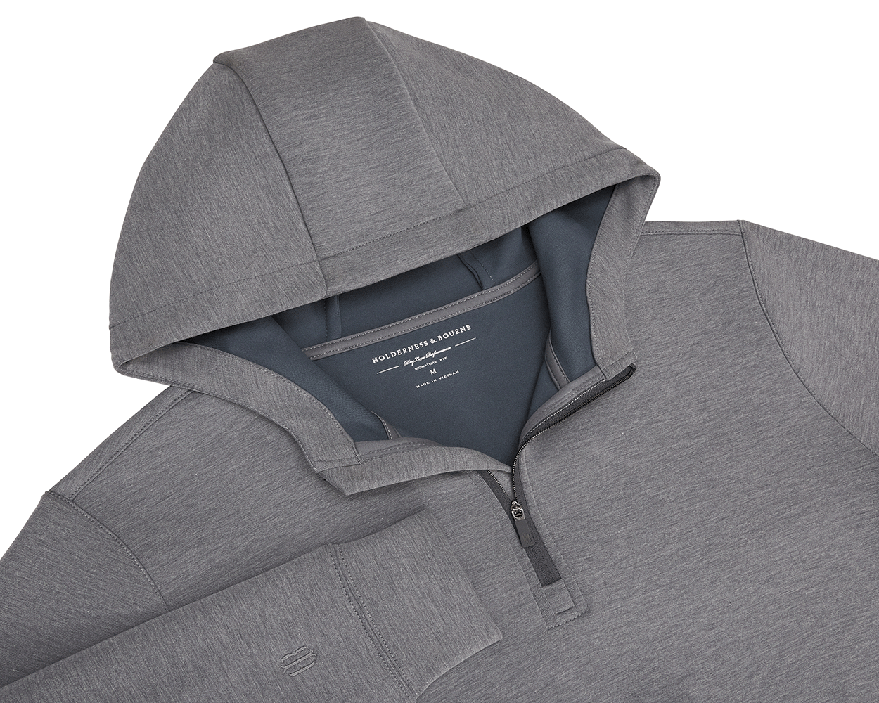 The Tilley Quarter-Zip Hoodie: Heathered Charcoal