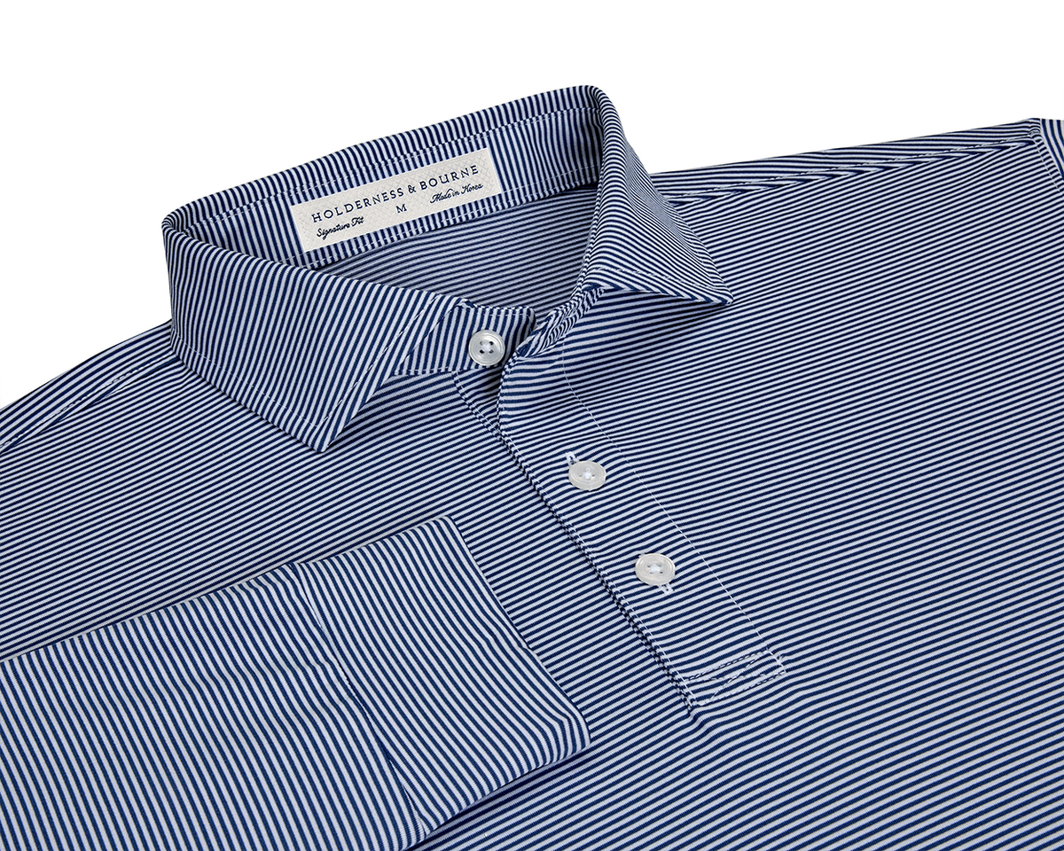 The Burke Shirt: Navy & White