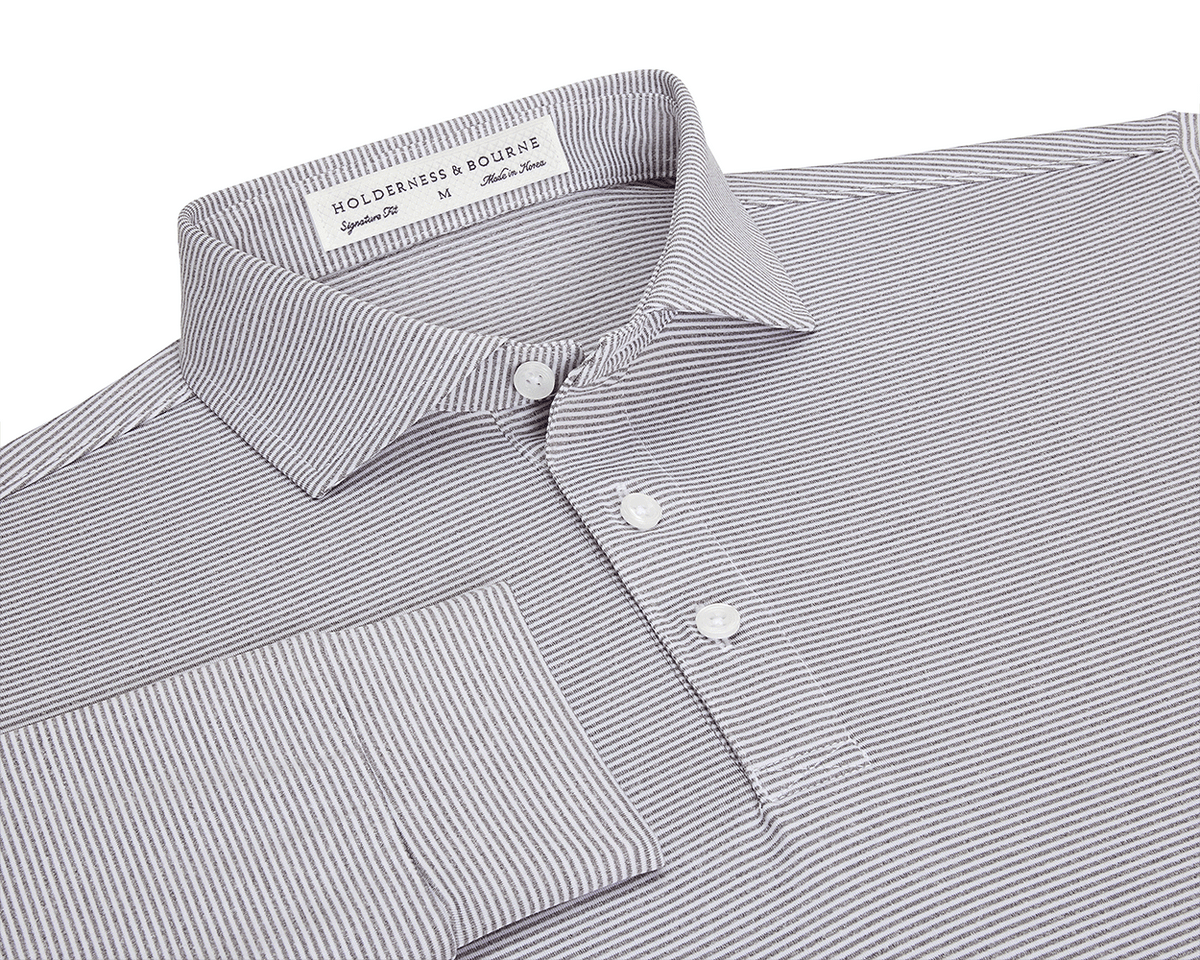 The Burke Shirt: Gray & White