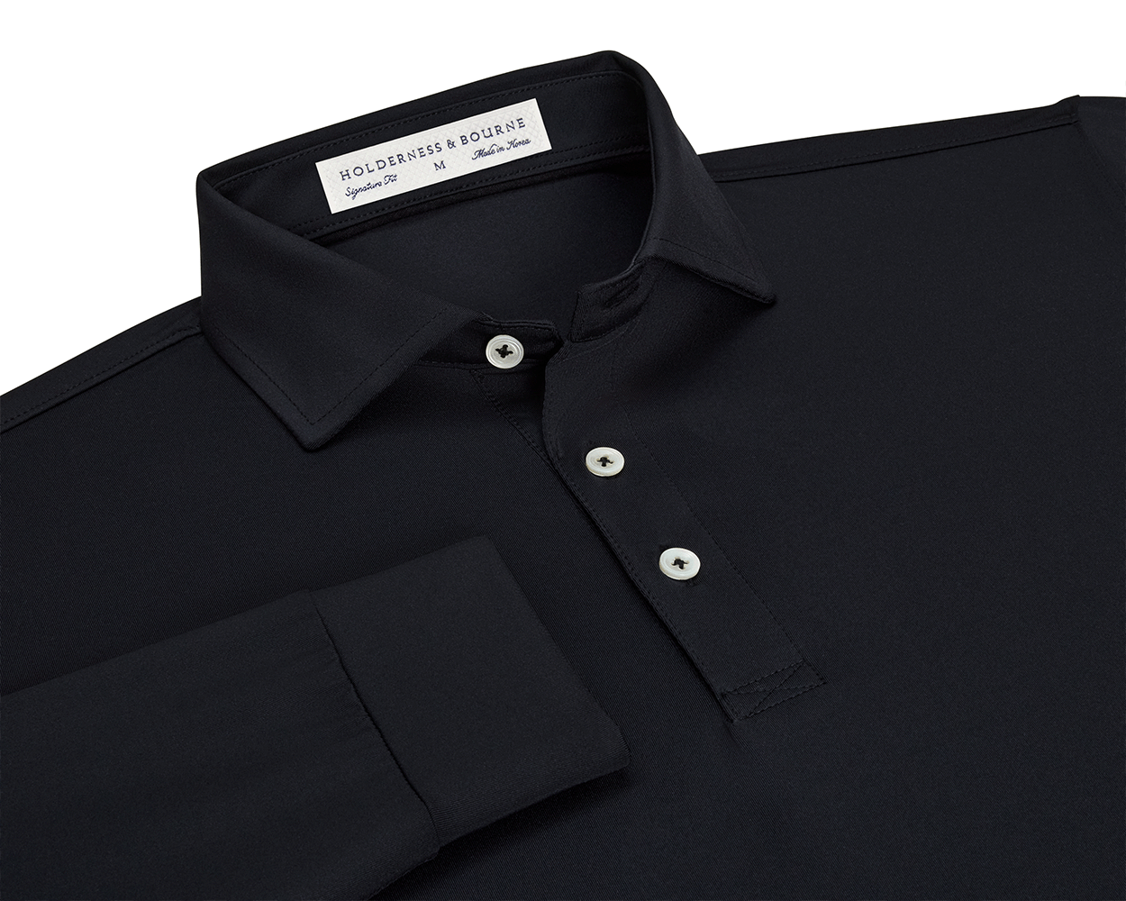 mens black polo dress shirt Albatross Men's Polyester Polo Shirt in Black