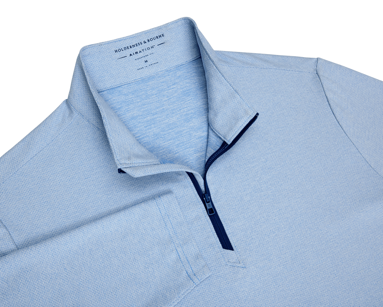 Men's Blue Workout Quarter Zip | Holderness & Bourne