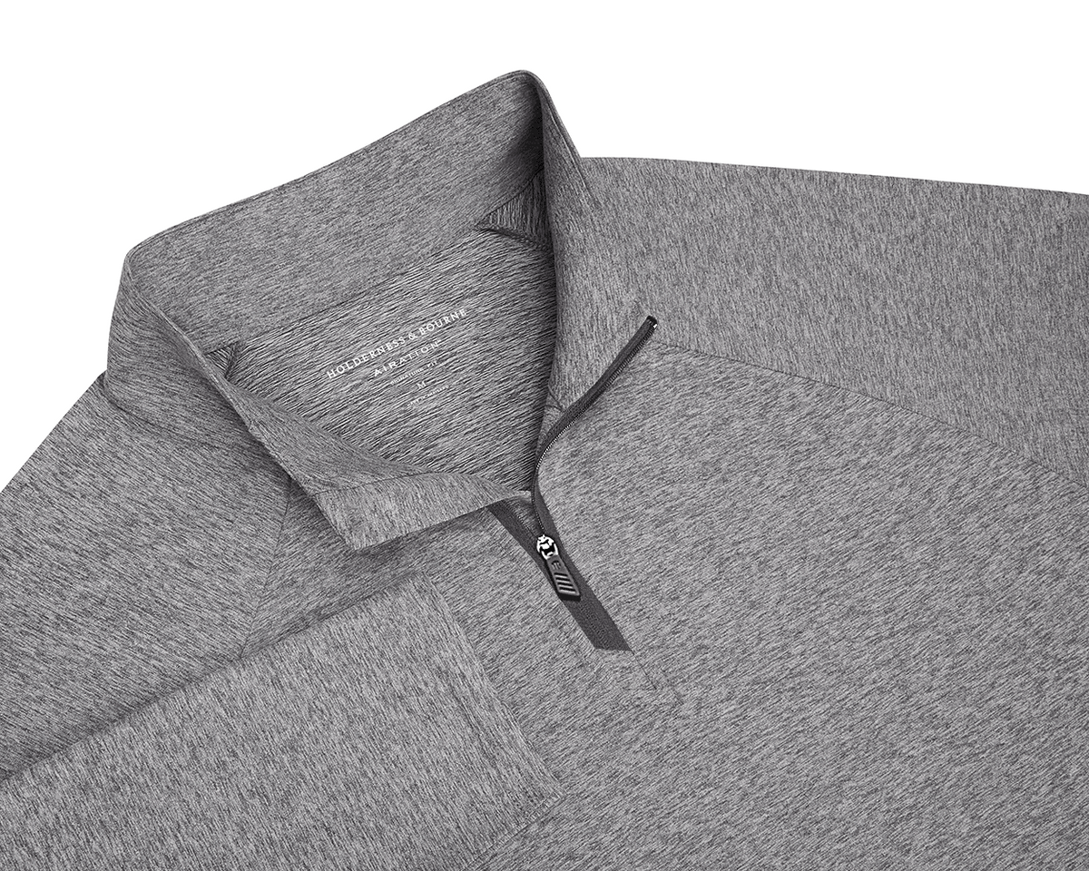 The Darrow Quarter-Zip: Heathered Charcoal