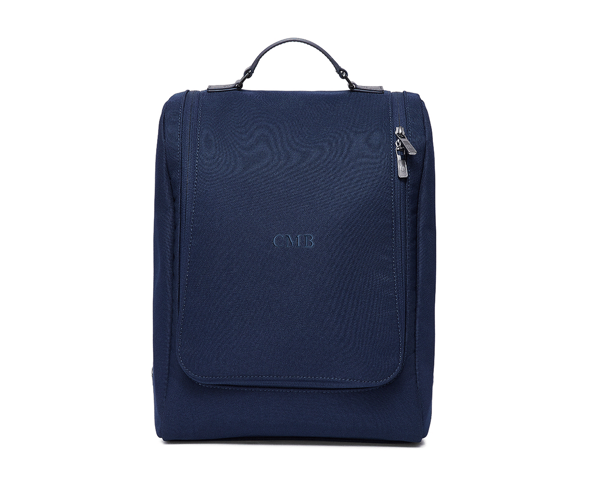 The Rutledge Shoe Bag: Navy Ballistic - Navy Embroidery
