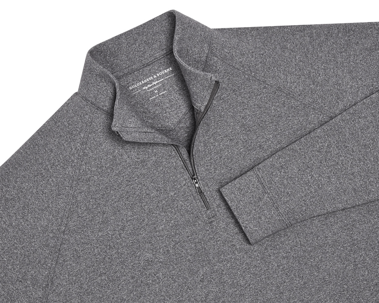Men's Charcoal Quarter Zip | Holderness & Bourne