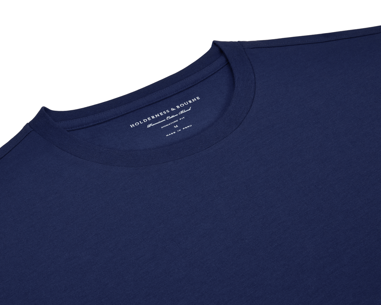Men's Navy Blue Cotton T-Shirt | Holderness & Bourne
