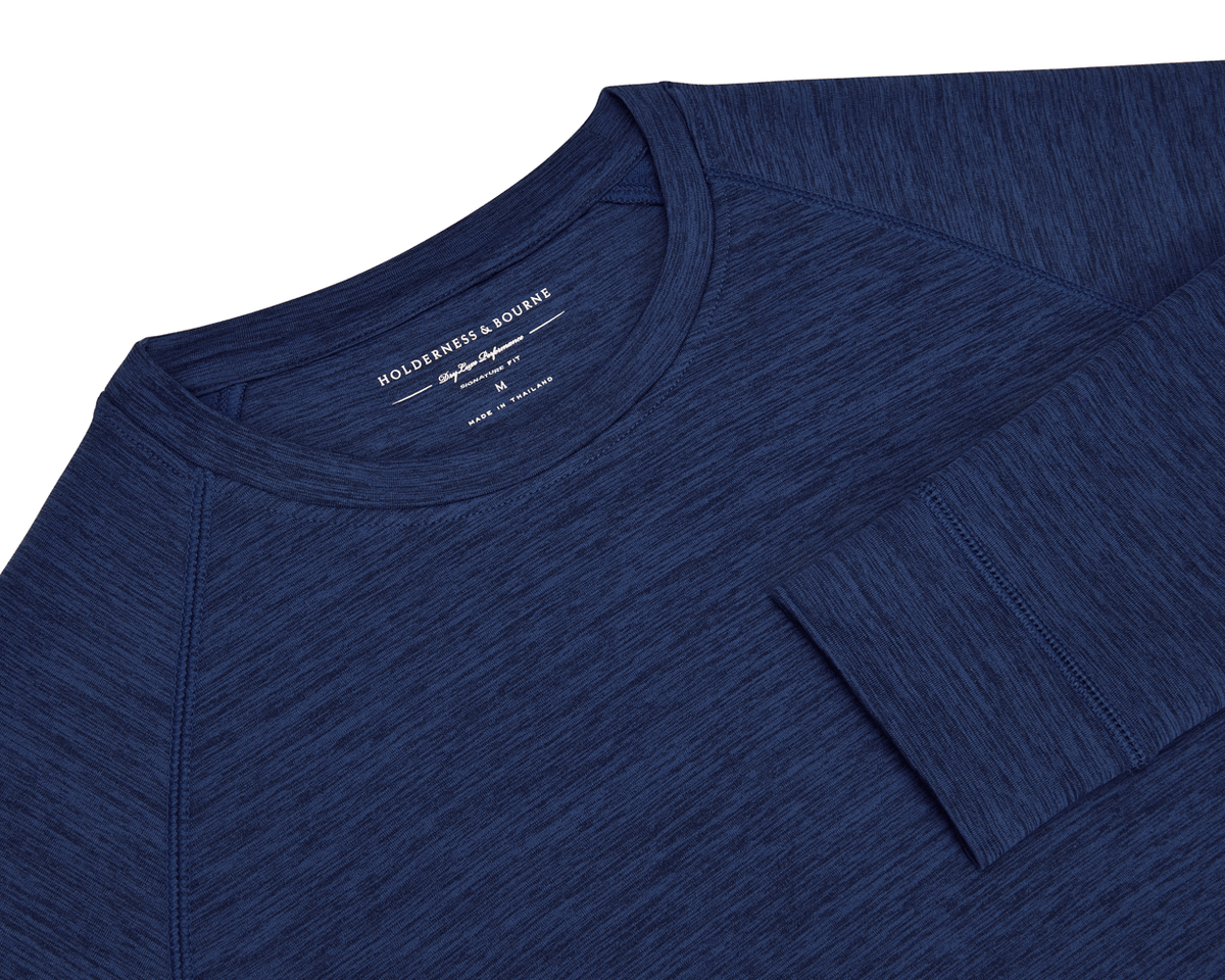 The Laidlay Crewneck: Heathered Navy
