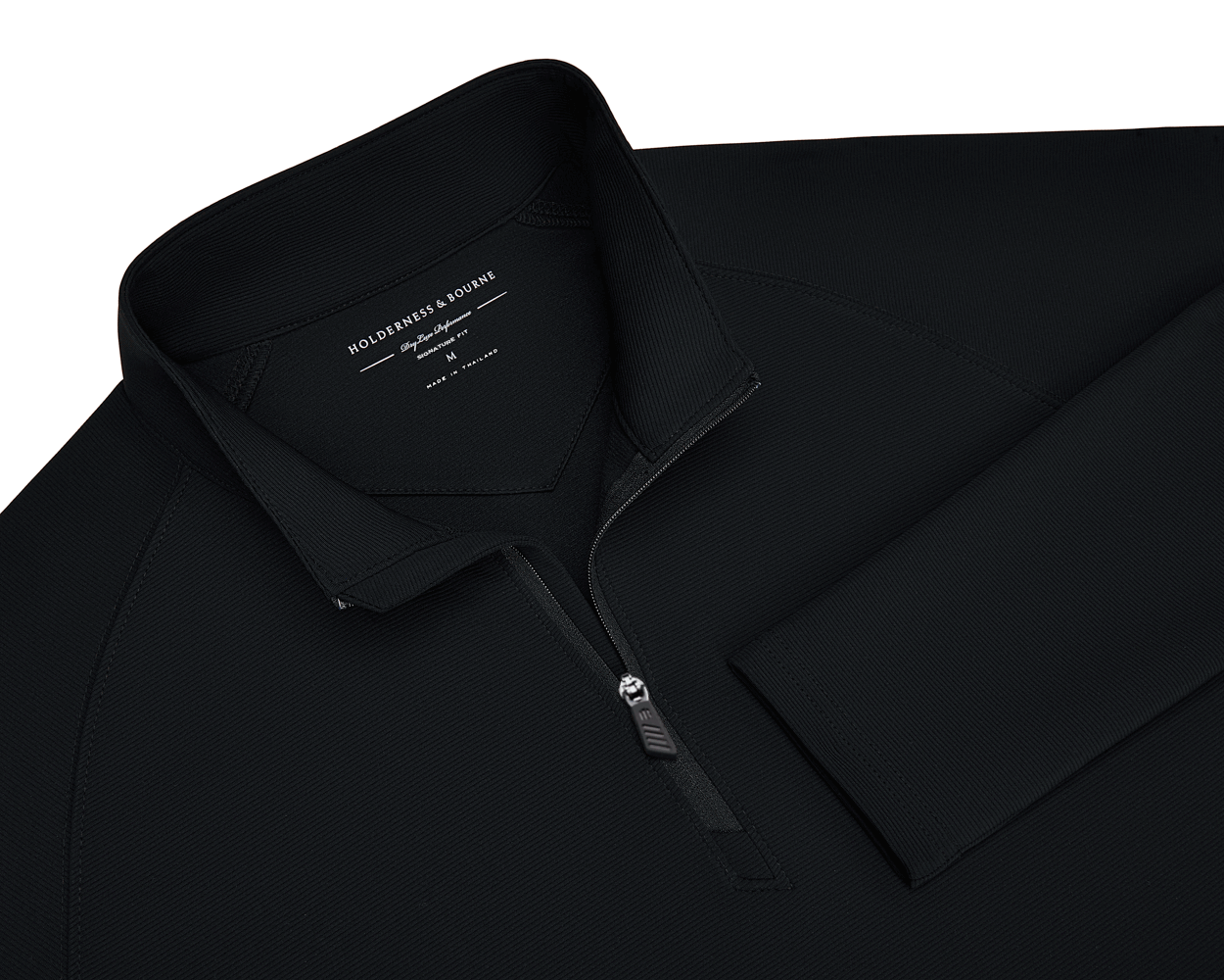 The Stuart Quarter-Zip: Black