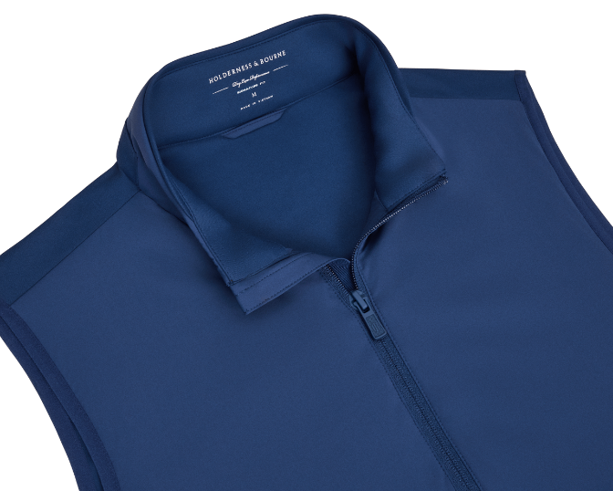 Men's Blue Golf Vest | Holderness & Bourne